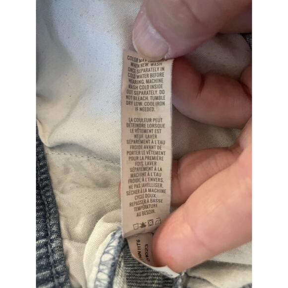 Y2K Aerie Denim Shorts Womens M Patchwork Drawstring Frayed Hem Mallcore - Picture 5 of 10